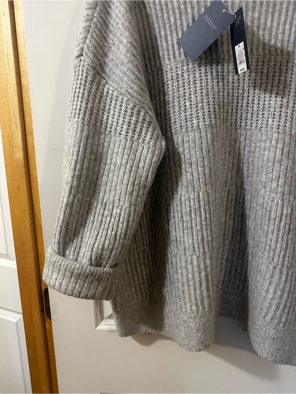 Universal thread Gray Ribbed Cowl Neck Sweater szXL - Picture 3 of 7